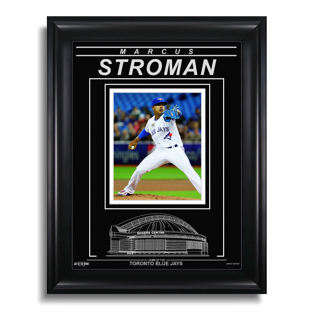 Marcus Stroman Toronto Blue Jays Engraved Framed Photo - Action Pitch Horizontal