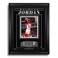 Michael Jordan Chicago Bulls Engraved Framed Photo - Action Dunk