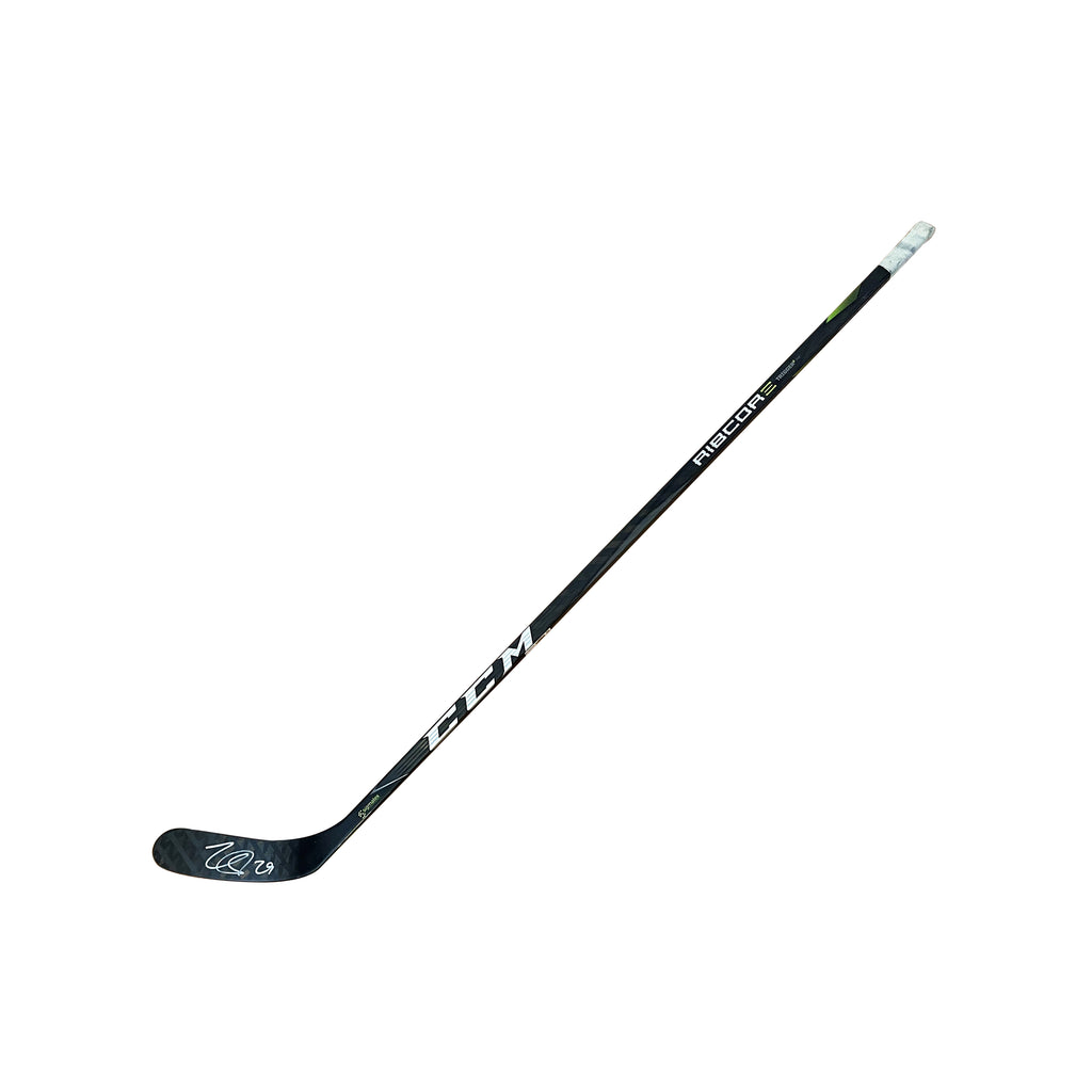 Nathan MacKinnon Signed Colorado Avalanche 2017/18 Game Issued CCM Hockey Stick