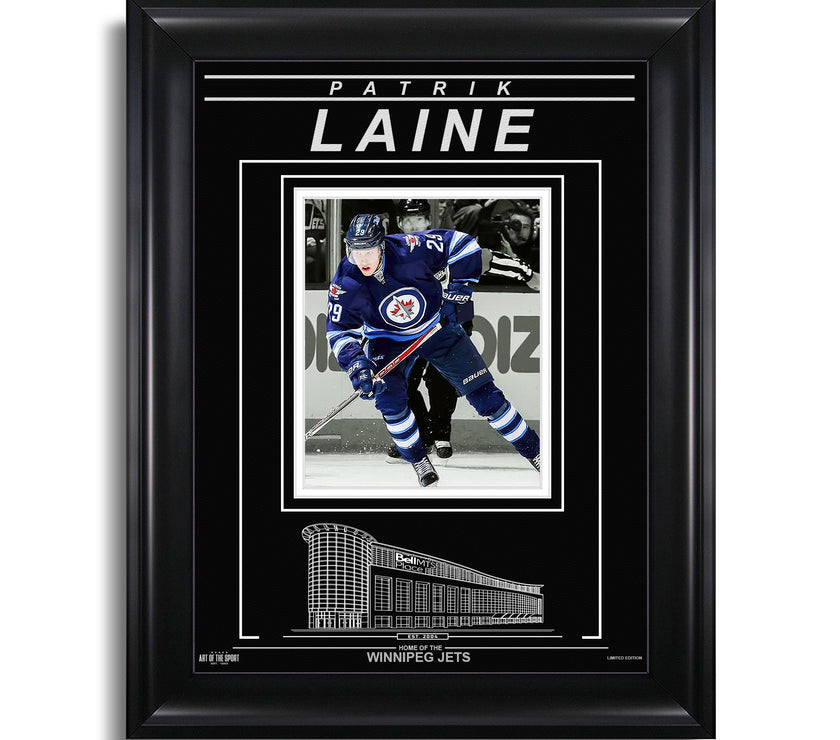 Patrik Laine Winnipeg Jets Engraved Framed Photo - Action Spotlight - Heritage Hockey™