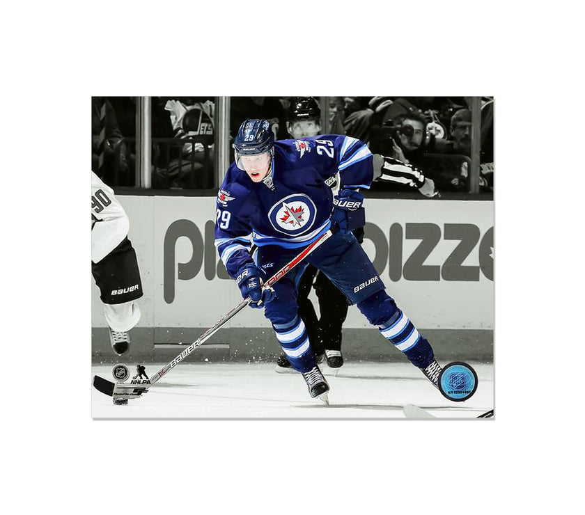 Patrik Laine Winnipeg Jets Engraved Framed Photo - Action Spotlight - Heritage Hockey™