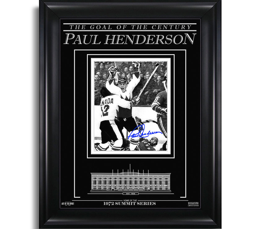 Paul Henderson Team Canada 1972 Engraved Framed Signed Photo - The Goal of the Century - Heritage Hockey™