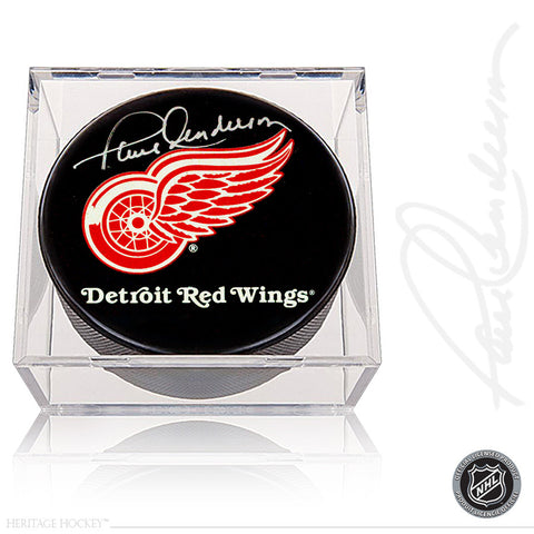 PAUL HENDERSON AUTOGRAPHED SIGNED DETROIT RED WINGS PUCK