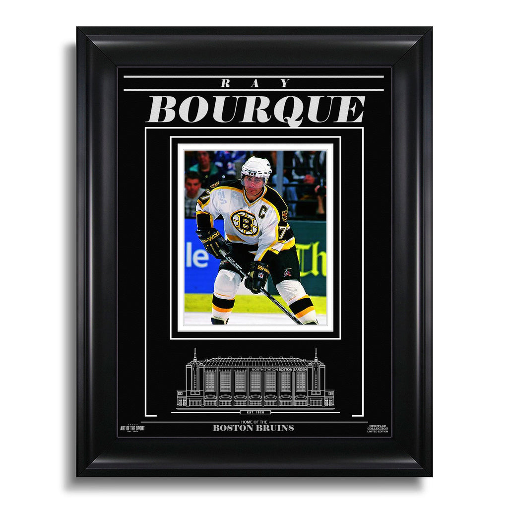 Ray Bourque Boston Bruins Engraved Framed Photo - Focus