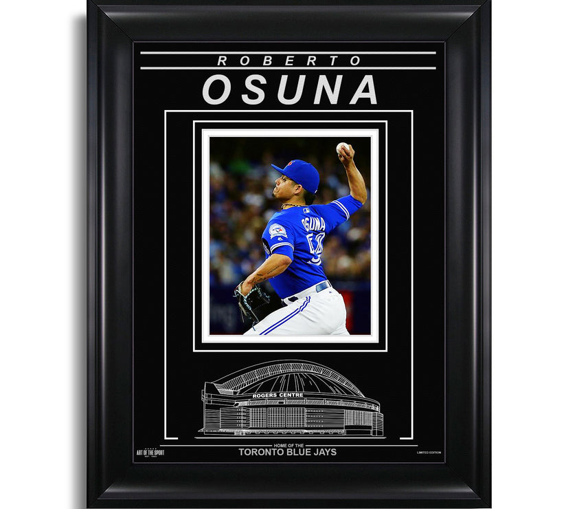 Roberto Osuna Toronto Blue Jays Engraved Framed Photo - Action Pitch - Heritage Hockey™