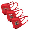 Paquet de 3 masques réutilisables avec logo de l'équipe de la LNH des Flames de Calgary pour jeunes