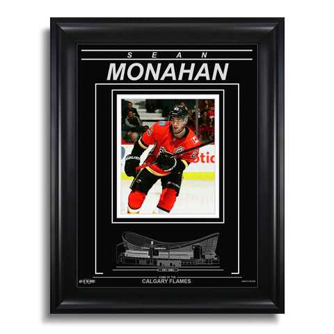 Sean Monahan Calgary Flames Photo encadrée gravée – Gros plan