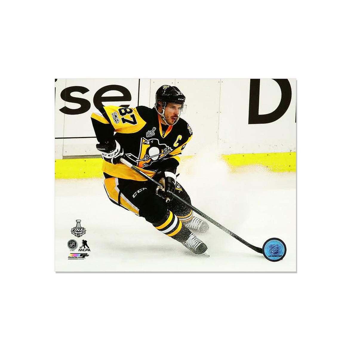 Sidney Crosby Pittsburgh Penguins Engraved Framed Photo - Action Stop - Heritage Hockey™