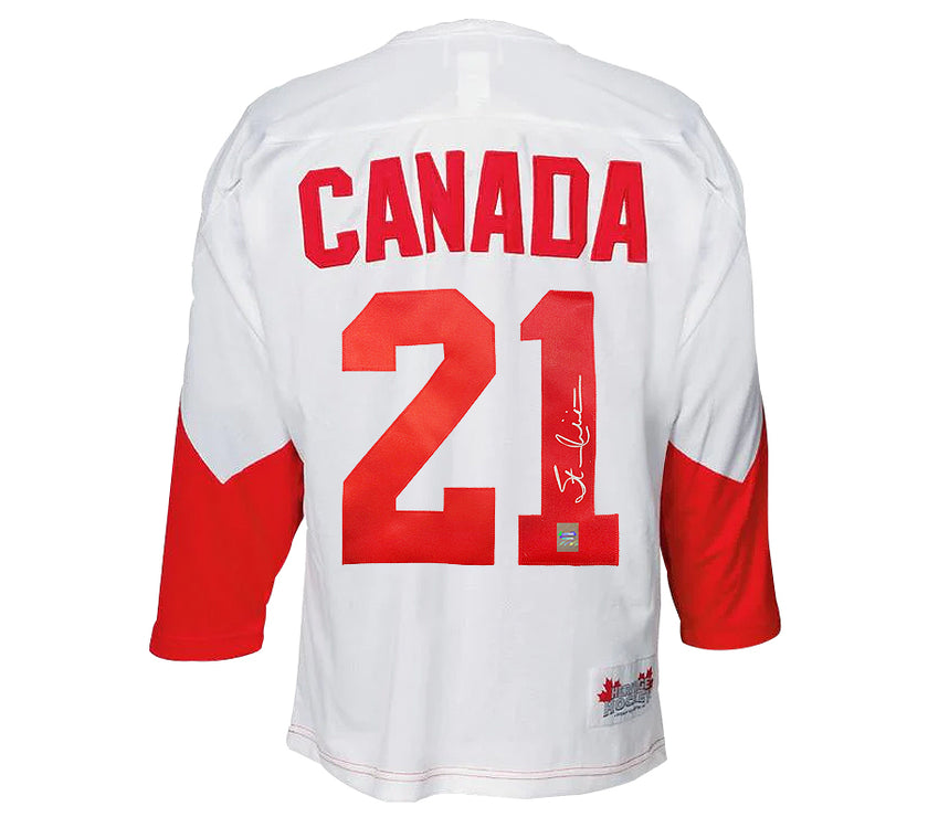 Stan Mikita Signed Team Canada 1972 Summit Series Away White Jersey