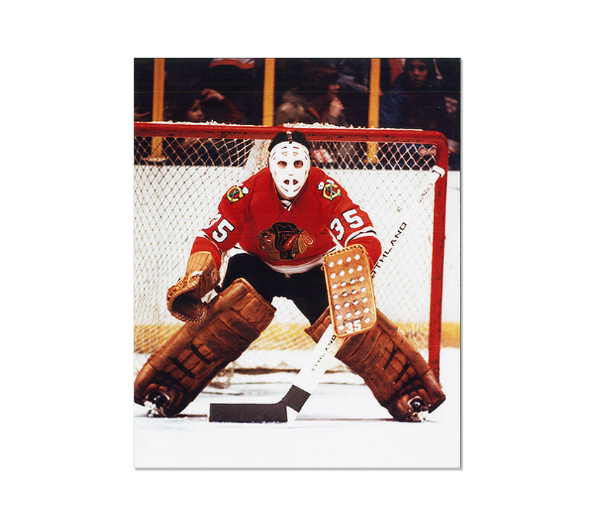 Tony Esposito Chicago Blackhawks Engraved Framed Photo - Focus - Heritage Hockey™