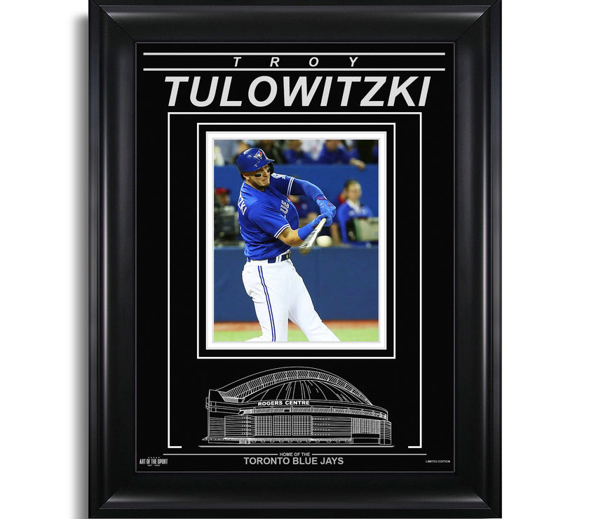Troy Tulowitzki Toronto Blue Jays Engraved Framed Photo - Action Hit - Heritage Hockey™