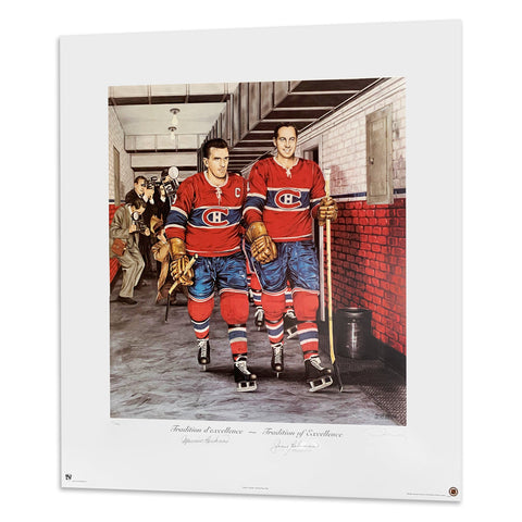 Tradition of Excellence Limited Edition Print Signed by Maurice Richard & Jean Beliveau