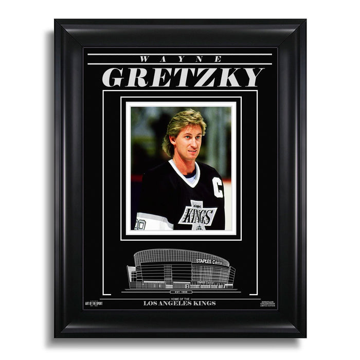 Wayne Gretzky Los Angeles Kings Engraved Framed Photo - Closeup - Heritage Hockey™