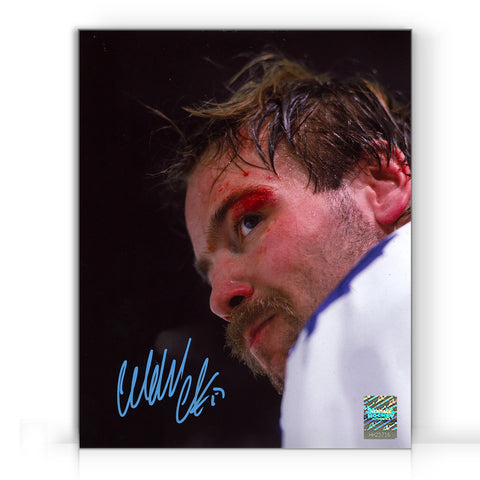 Wendel Clark a signé une photo du guerrier sanglant des Maple Leafs de Toronto 8 x 10