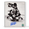 Wendel Clark a signé une photo en noir et blanc des Maple Leafs de Toronto 8 x 10