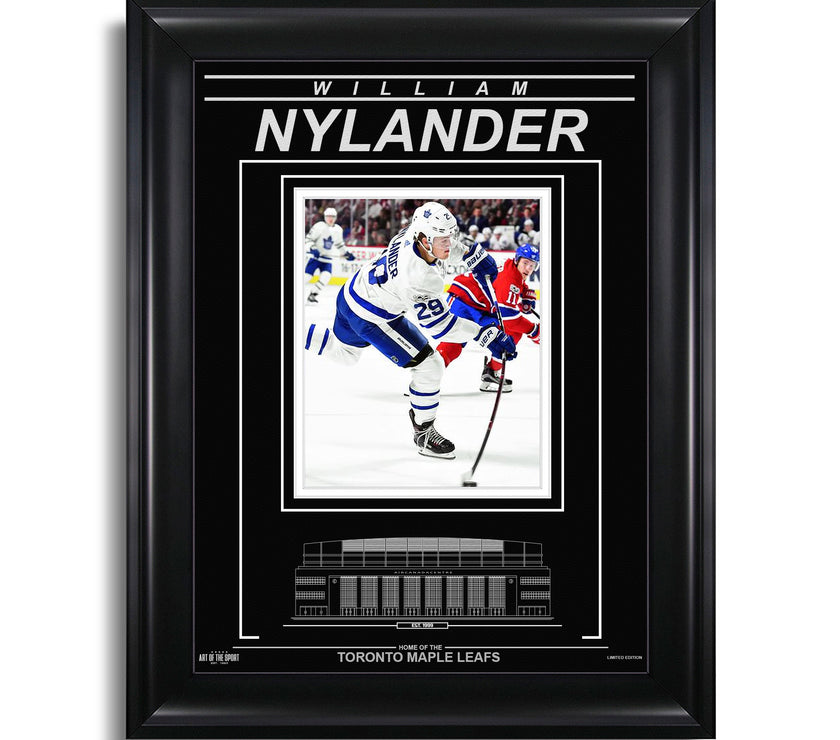 William Nylander Toronto Maple Leafs Engraved Framed Photo - Action Flex - Heritage Hockey™