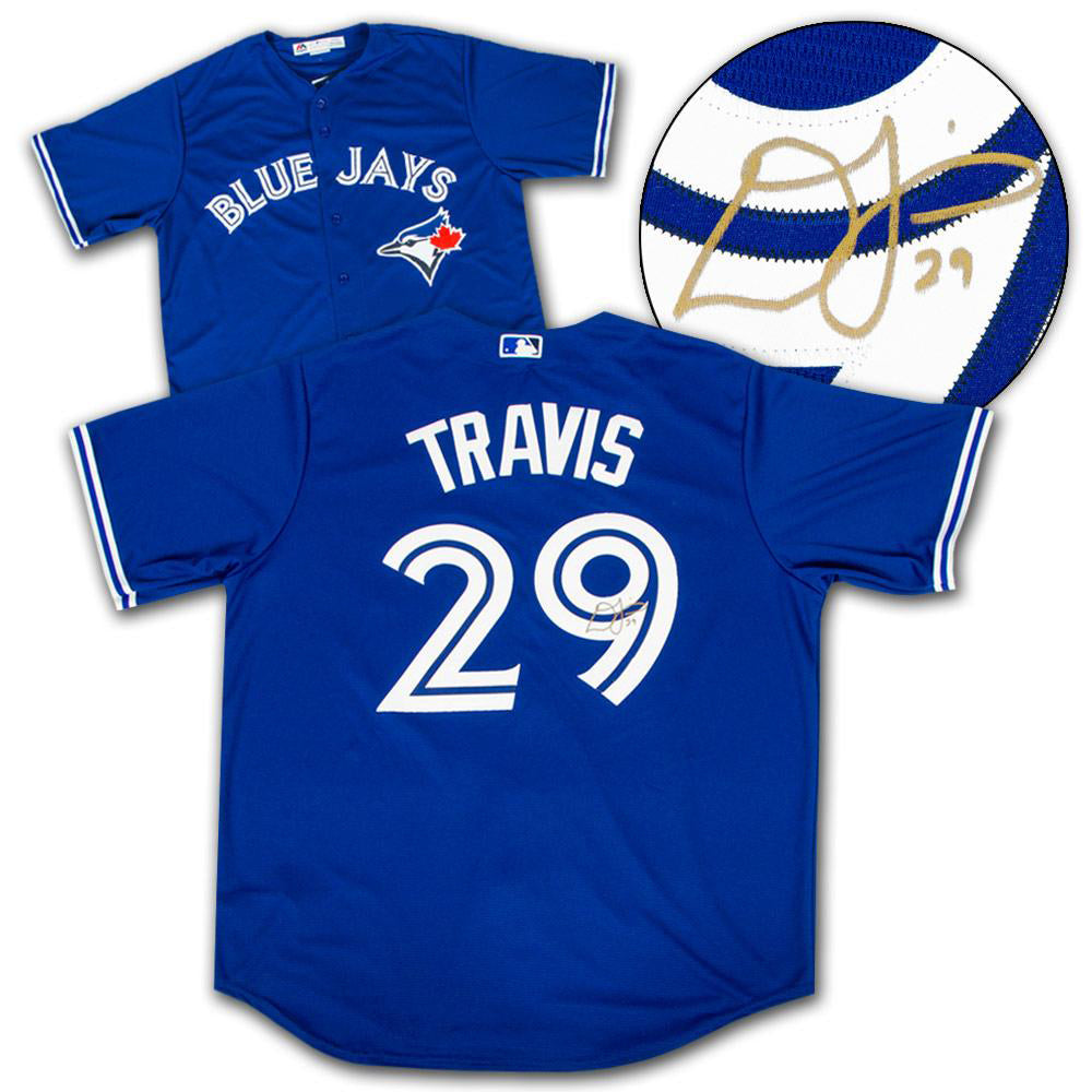 Camiseta firmada por Devon Travis de los Toronto Blue Jays