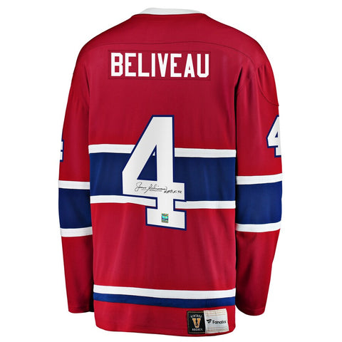Jean Beliveau Signed Montreal Canadiens Vintage Jersey
