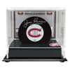 Jean Beliveau Signed Montreal Canadiens Puck with Display Case