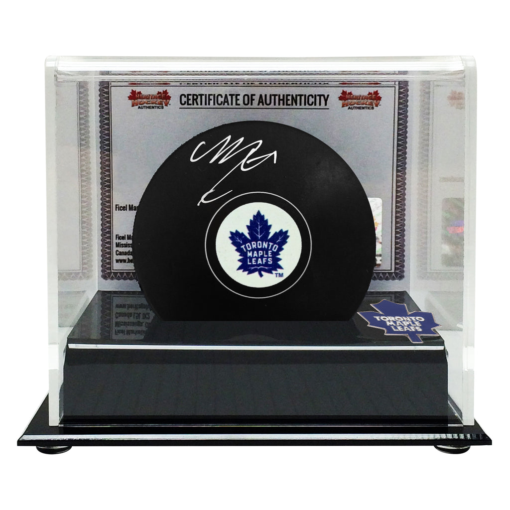 Mitch Marner Signed Toronto Maple Leafs Puck with Display Case