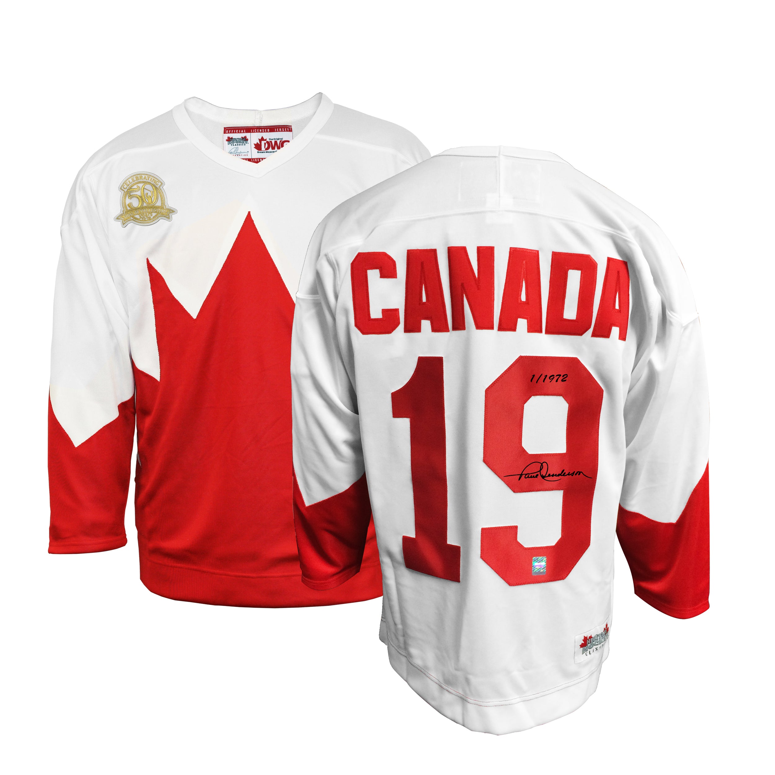 50th Anniversary Paul Henderson Signed Limited Edition Team Canada 1972 Summit Series Away White Jersey
