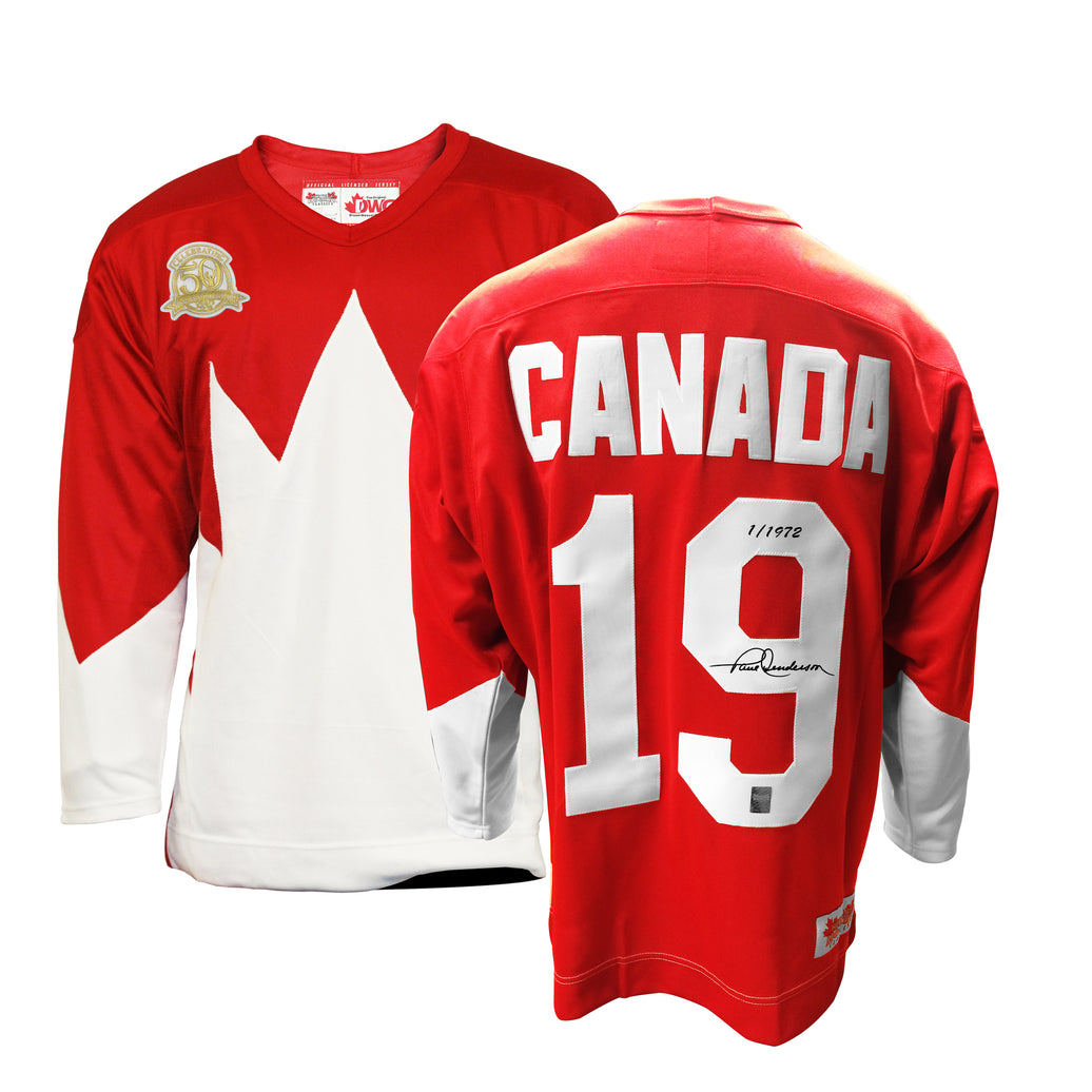 50th Anniversary Paul Henderson Signed Limited Edition Team Canada 1972 Summit Series Home Red Jersey