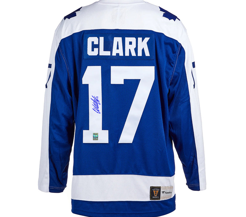 Wendel Clark Signed Toronto Maple Leafs Fanatics Vintage Blue Jersey